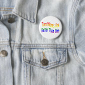 Twee momen beter (regenboog) ronde button 5,7 cm (In situ)