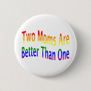 Twee momen beter (regenboog) ronde button 5,7 cm
