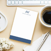 Twee Monogram Casual Naam van het Manuscript Blauw Post-it® Notes