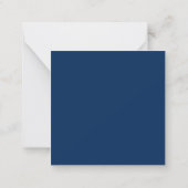 Twee Monogram Navy Blauwe Casual Script Naam Notitiekaartje (Achterkant)