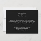 Twee Monogrammen Foto Wedding Invitations Kaart (Achterkant)