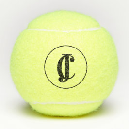 Twee Monogrammen Initialen Tennisballen