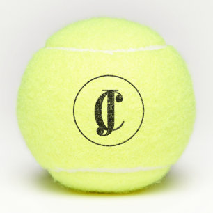 Twee Monogrammen Initialen Tennisballen