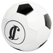 Twee Monogrammen Initialen Voetbal (Drie kwart)