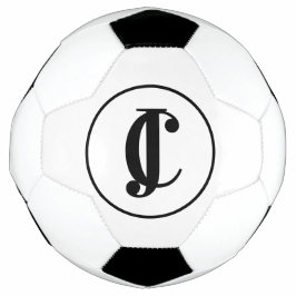Twee Monogrammen Initialen Voetbal