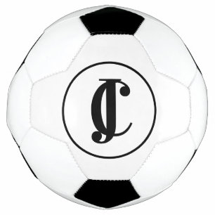 Twee Monogrammen Initialen Voetbal