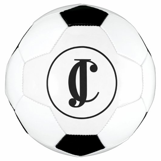 Twee Monogrammen Initialen Voetbal (Voorkant)