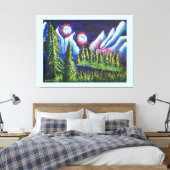Twee mons bergen kunst canvas afdruk (Insitu (Slaapkamer))