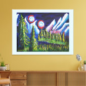 Twee mons bergen kunst canvas afdruk (Insitu (Woonkamer))