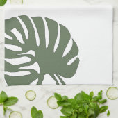 Twee Monstera Bladeren Theedoek (Gevouwen)