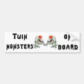 Twee Monsters aan boord - twee eerste keer een pom Bumpersticker (Voorkant)