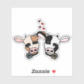Twee Moo Koeien Sticker (Vel)