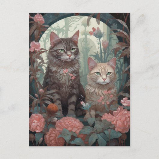 Twee mooie katten Briefkaart (Voorkant)