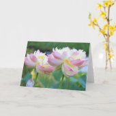 Twee mooie lotusbloemen kaart (Gele Bloem)