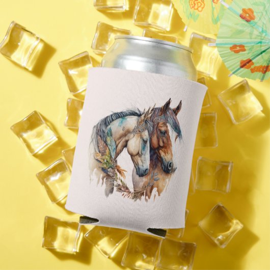 Twee Mooie Paarden Western Boho Blikjeskoeler (Insitu Zomer)
