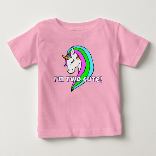 Twee Mooie Regenboog Eenhoorn Peuter T-Shirt (Voorkant)