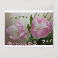 Twee mooie roze tulpen Moederdag Briefkaart