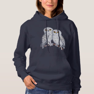 Twee mooie sneeuwuilen hoodie