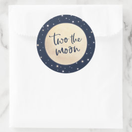 Twee moon Birthday Party Stickers for Favors
