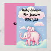 Twee Moppige Olifanten  Kaart (Voorkant / Achterkant)