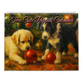 Twee Moppige Puppies Agenda Kalender (Hoes)