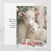 Twee Moppige Schapen Feestdagenkaart (Voorkant / Achterkant)