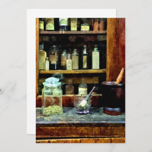 Twee Mortar en Pestles en Glass Jar (Voorkant / Achterkant)