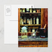 Twee Mortar en Pestles en Glass Jar Briefkaart (Voorkant / Achterkant)