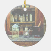 Twee Mortar en Pestles en Glass Jar Keramisch Ornament (Achterkant)