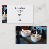 Twee Mortar en Pestles in Lab Visitekaartje (Voorkant / Achterkant)