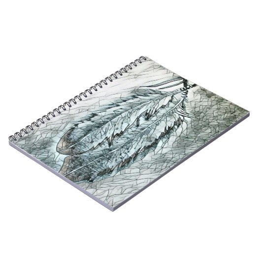 Twee Mosaic Eagle Feathers Notitieboek (Linkerzijde)