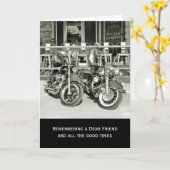 Twee  motorfietsen Sympathy Card Kaart (Gele Bloem)