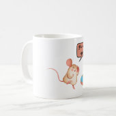 twee muizen, je bent lelijk koffiemok (Voorkant links)