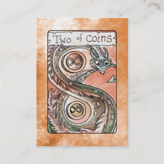 Twee munten visitekaartje (Voorkant)