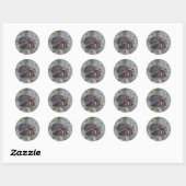 Twee muskusratten ronde sticker (Vel)