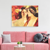 Twee muzen van de lente (door Stefan Luchian) Canvas Afdruk (Insitu (Woonkamer))