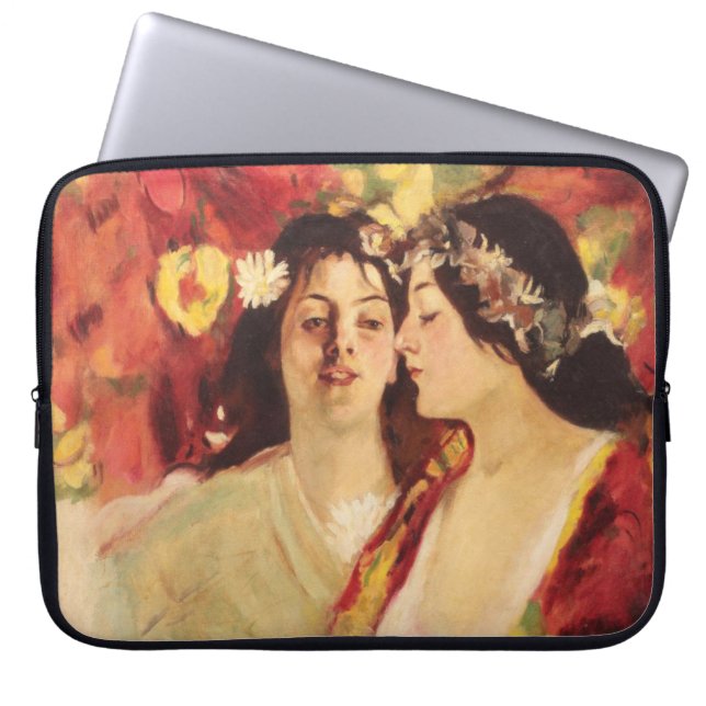 Twee muzen van de lente (door Stefan Luchian) Laptop Sleeve (Voorkant)