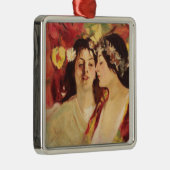 Twee muzen van de lente (door Stefan Luchian) Metalen Ornament (Rechts)