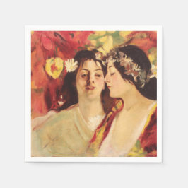 Twee muzen van de lente (door Stefan Luchian) Servet