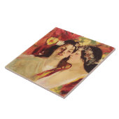 Twee muzen van de lente (door Stefan Luchian) Tegeltje (Zijkant)