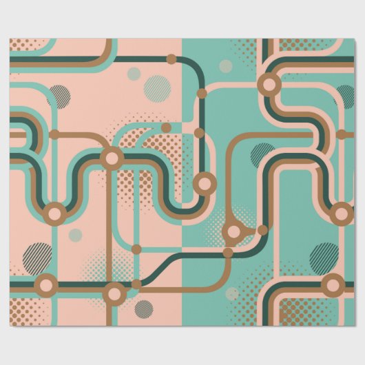 Twee naadloze patronen in verschillende kleuren. A Cadeaupapier (Vlak)