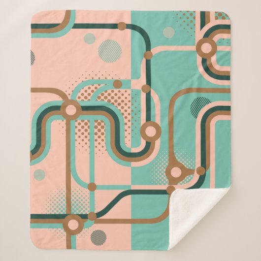 Twee naadloze patronen in verschillende kleuren. A Sherpa Deken (Voorkant)