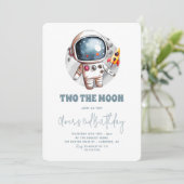 Twee naar de Maan 2de Verjaardag Jongen Ruimte Kaart (Staand voorkant)