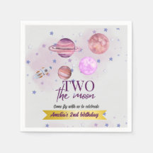 Twee naar de Maan 2e Verjaardag Meisje Maan Sterre