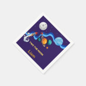 Twee naar de Maan 2e Verjaardag Papieren Servetten (Hoek)