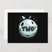TWEE NAAR DE MAAN 2e verjaardag Peuter 2 jaar oud Briefkaart (Voorkant / Achterkant)