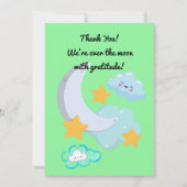 Twee naar de Maan Cute Verjaardagsfoto bedankkaart Kaart (Voorkant)