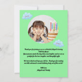 Twee naar de Maan Cute Verjaardagsfoto bedankkaart Kaart (Achterkant)