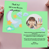 Twee naar de Maan Cute Verjaardagsfoto bedankkaart Kaart