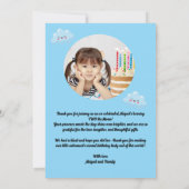 Twee naar de Maan Cute Verjaardagsfoto bedankkaart Kaart (Achterkant)